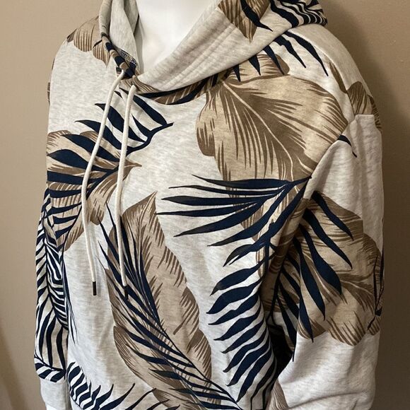 Mens SUN + STONE Leaf Print Hoodie- Size XL - Picture 9 of 15